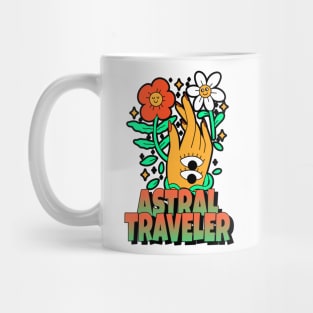 Astral Traveler Trippy Flowers Mug